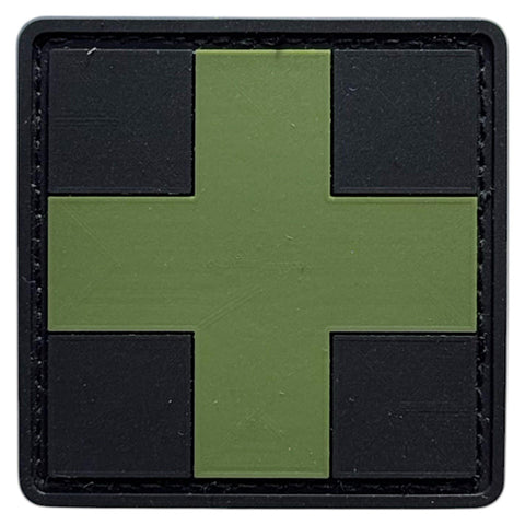 OD Green Medic Cross 2” PVC Morale Patch - Tactical Outfitters