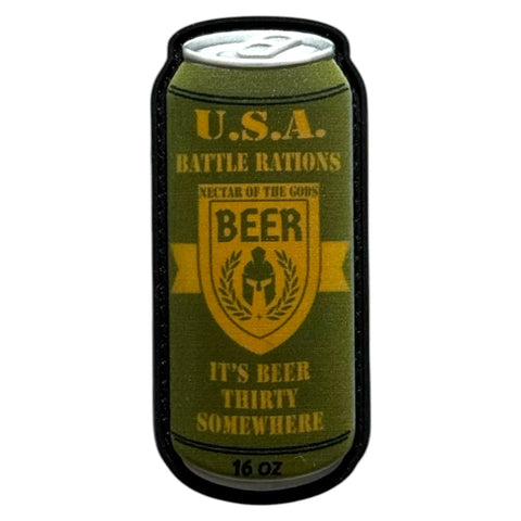 Battle Rations Beer Can PVC Morale Patch - Tactical Outfitters