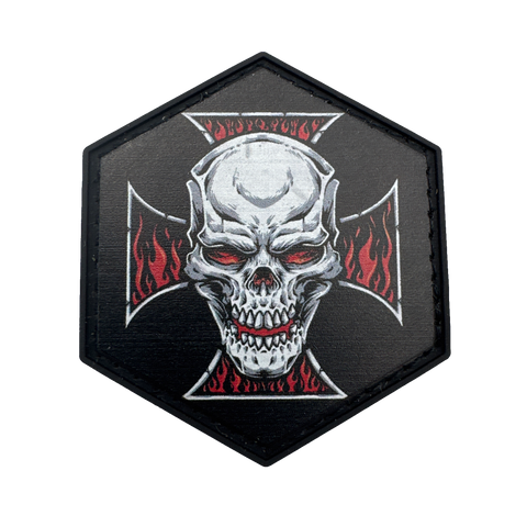 Inferno Skull PVC Morale Patch - Tactical Outfitters