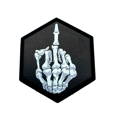 Skeleton Salute PVC Morale Patch - Tactical Outfitters