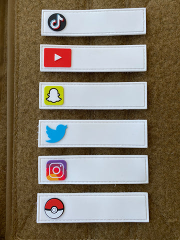 Social Media Name Tag PVC Morale Patch - Tactical Outfitters