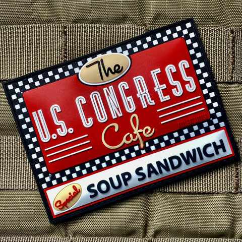 US CONGRESS CAFE PVC MORALE PATCH - Tactical Outfitters