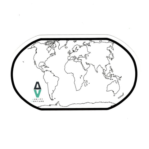 ADRIFT VENTURE WORLD TRACKER MAP STICKER - Tactical Outfitters
