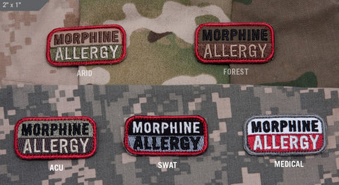 Morphine Allergy Patch - Tactical Outfitters